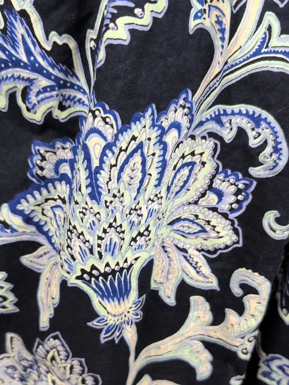 Fat Face Blue Maddox Palace Floral Dress Size 8 Cotton Comfy Easygoing